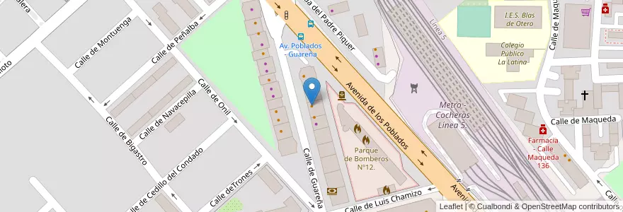 Mapa de ubicacion de Chic Pepe's en إسبانيا, منطقة مدريد, منطقة مدريد, Área Metropolitana De Madrid Y Corredor Del Henares, مدريد.