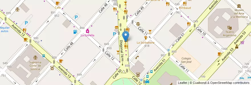 Mapa de ubicacion de Chicha, Casco Urbano en Argentinië, Buenos Aires, Partido De La Plata, La Plata.