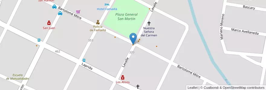 Mapa de ubicacion de Chichi Bar en 아르헨티나, Tucumán, Departamento Famaillá, Municipio De Famaillá, Famaillá.