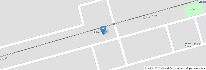 Mapa de ubicacion de Chiclana en アルゼンチン, ブエノスアイレス州, Partido De Pehuajó, Chiclana.