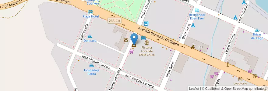 Mapa de ubicacion de Chilexpress en Xi Айсен-Дель-Хенераль-Карлос-Ибаньес-Дель-Кампо.