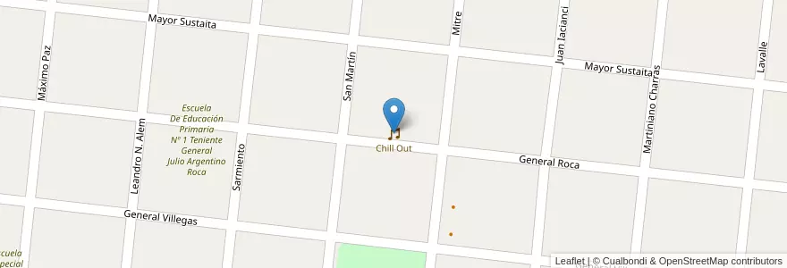 Mapa de ubicacion de Chill Out en Arjantin, Buenos Aires, Partido De General Pinto.