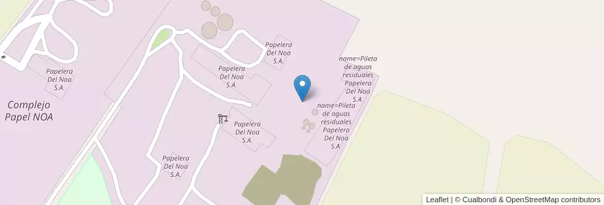 Mapa de ubicacion de chimenea de vapor de Papelera Del Noa S.A. en Argentina, Jujuy, Departamento Palpalá, Municipio De Palpalá.