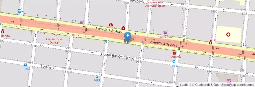 Mapa de ubicacion de Chinchin en アルゼンチン, コリエンテス州, Departamento Capital, Corrientes, Corrientes.
