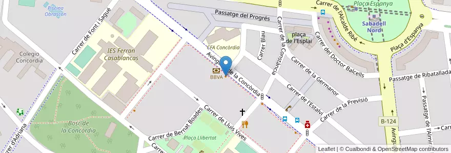 Mapa de ubicacion de Chino en Испания, Каталония, Барселона, Vallès Occidental, Sabadell.