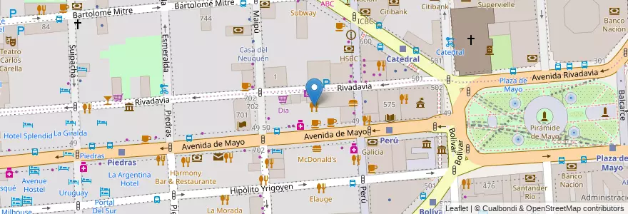 Mapa de ubicacion de Chino Central, Montserrat en Аргентина, Буэнос-Айрес, Comuna 1, Буэнос-Айрес.