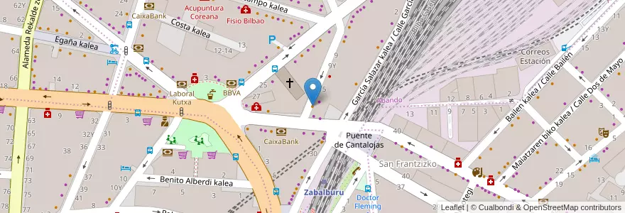 Mapa de ubicacion de Chino misterioso en اسپانیا, Euskadi, Bizkaia, Bilboaldea, بیلبائو.