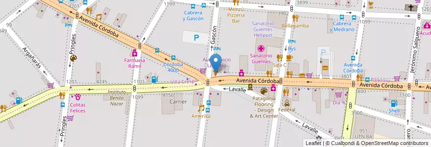 Mapa de ubicacion de Chioco, Almagro en 아르헨티나, Ciudad Autónoma De Buenos Aires, 부에노스아이레스.