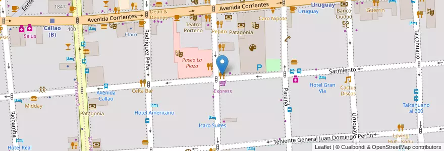 Mapa de ubicacion de Chiquilín, San Nicolas en 阿根廷, Ciudad Autónoma De Buenos Aires, Comuna 1, 布宜诺斯艾利斯.