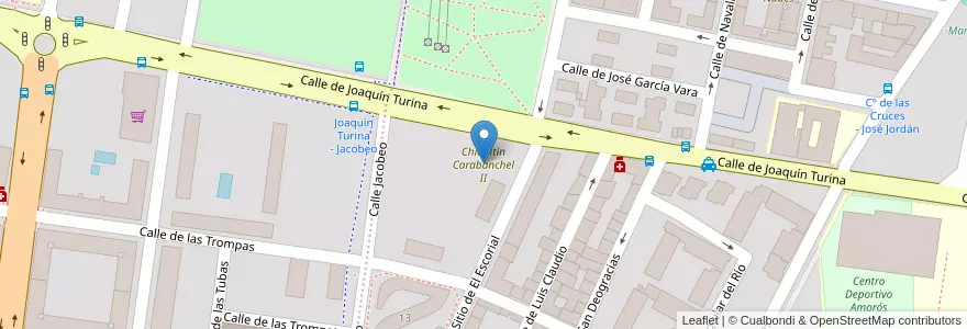 Mapa de ubicacion de Chiquitín Carabanchel II en Испания, Мадрид, Мадрид, Área Metropolitana De Madrid Y Corredor Del Henares, Мадрид.