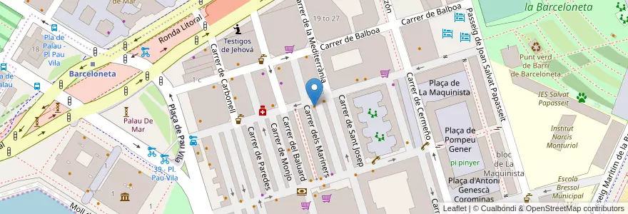 Mapa de ubicacion de Chito's Bar en İspanya, Catalunya, Barcelona, Barcelonès, Barcelona.