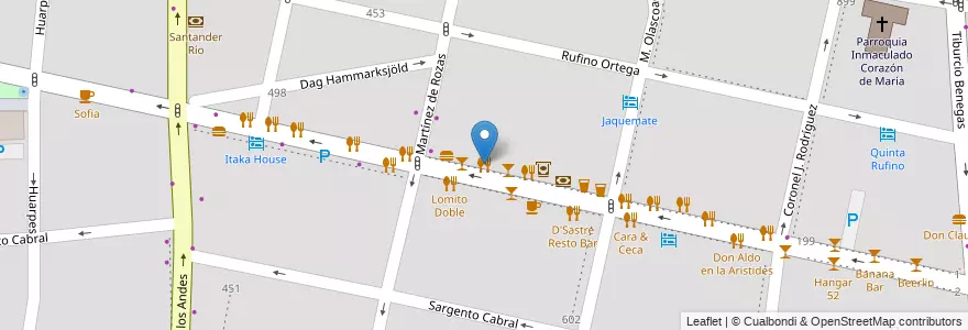 Mapa de ubicacion de Chivito In Tawn Resto en Argentinien, Chile, Mendoza, Departamento Capital, Ciudad De Mendoza, Sección 5ª Residencial Sur.