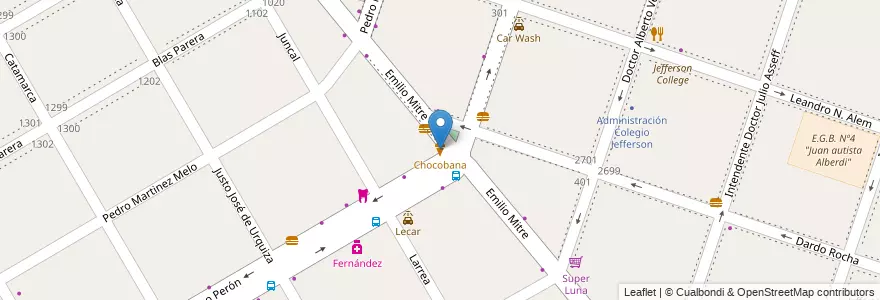Mapa de ubicacion de Chocobana en Arjantin, Buenos Aires, Partido De Moreno, Moreno.