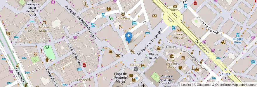 Mapa de ubicacion de Chocolate Box en Spanje, Catalonië, Barcelona, Barcelonès, Barcelona.