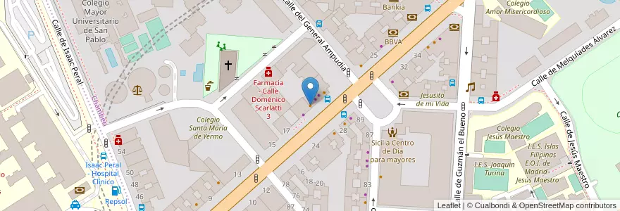Mapa de ubicacion de Chocolatería Cafetería en Spanien, Autonome Gemeinschaft Madrid, Autonome Gemeinschaft Madrid, Área Metropolitana De Madrid Y Corredor Del Henares, Madrid.