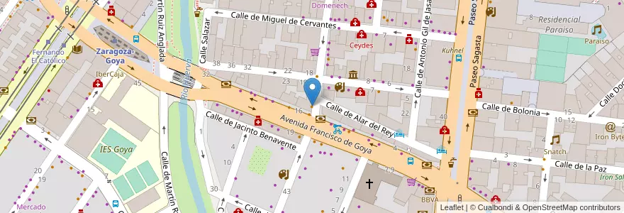 Mapa de ubicacion de Chocolatería Porta en اسپانیا, Aragón, ساراگوسا, Zaragoza, ساراگوسا.