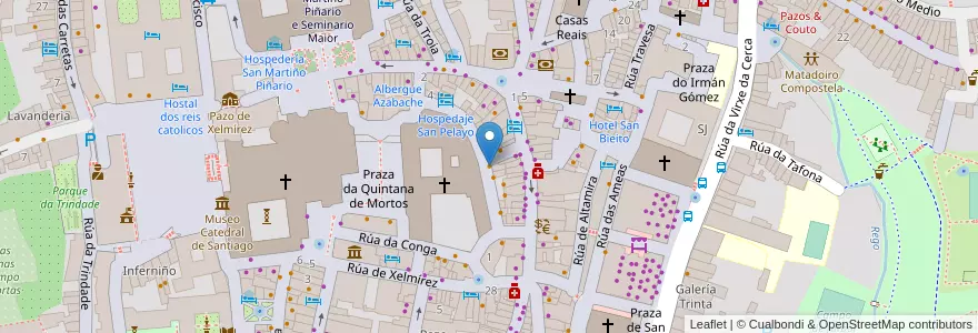Mapa de ubicacion de Choiva en España, Galicia / Galiza, A Coruña, Santiago, Santiago De Compostela.