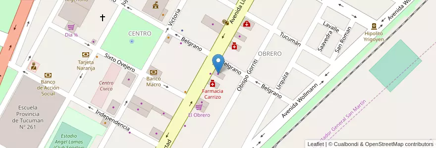 Mapa de ubicacion de Chokolate Deportes en 아르헨티나, Jujuy, Departamento Ledesma, Municipio De Libertador General San Martín, Libertador General San Martín.