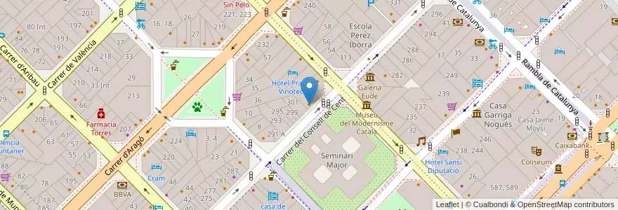 Mapa de ubicacion de Chongging Liuyishou Hotpot en 西班牙, Catalunya, Barcelona, Barcelonès, Barcelona.