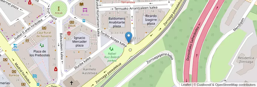 Mapa de ubicacion de Choper bar en 스페인, Euskadi, Gipuzkoa, Donostialdea, Donostia/San Sebastián.