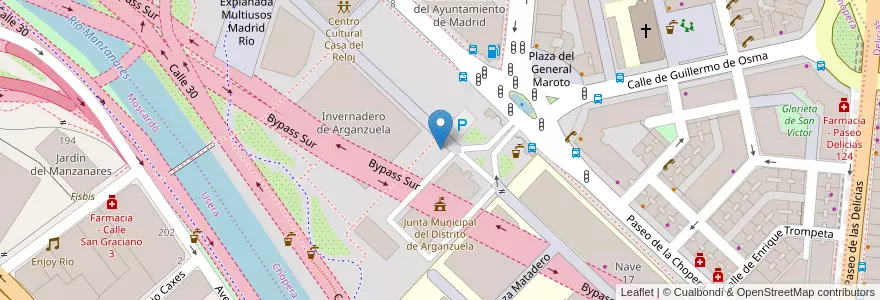 Mapa de ubicacion de CHOPERA, PASEO, DE LA,10 en إسبانيا, منطقة مدريد, منطقة مدريد, Área Metropolitana De Madrid Y Corredor Del Henares, مدريد.