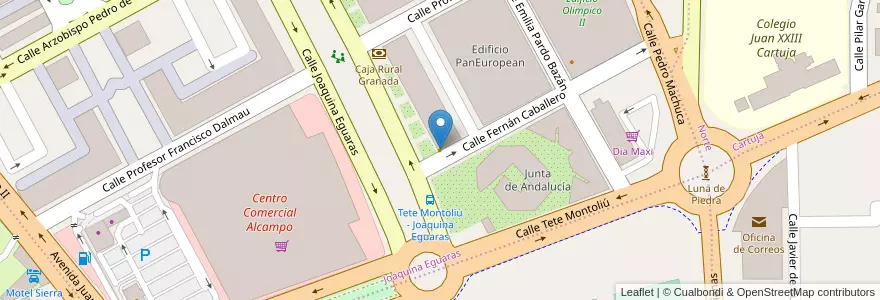 Mapa de ubicacion de Chopp en スペイン, アンダルシア州, Granada, Comarca De La Vega De Granada, Granada.