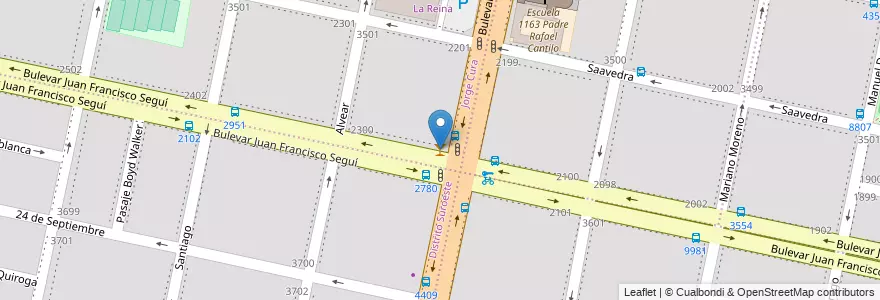 Mapa de ubicacion de Chopper's bar en 아르헨티나, Santa Fe, Departamento Rosario, Municipio De Rosario, 로사리오.