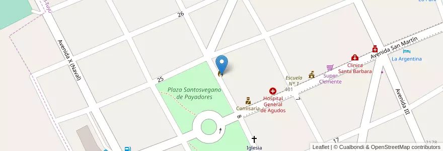 Mapa de ubicacion de Choribomber en Argentine, Province De Buenos Aires, Partido De La Costa.