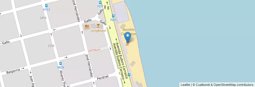 Mapa de ubicacion de Chulavista Beach Bar en Arjantin, Santa Fe, Departamento Rosario, Municipio De Rosario.