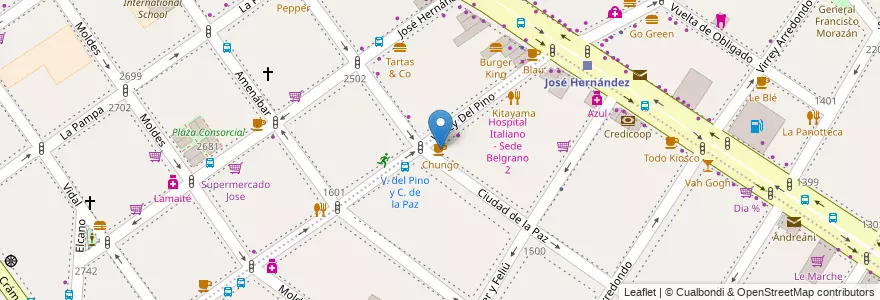 Mapa de ubicacion de Chungo, Colegiales en Argentina, Ciudad Autónoma De Buenos Aires, Buenos Aires, Comuna 13.