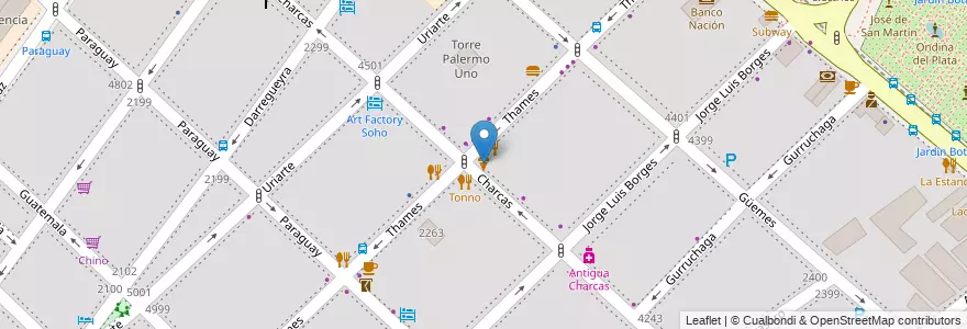 Mapa de ubicacion de Chungo, Palermo en Аргентина, Буэнос-Айрес, Буэнос-Айрес, Comuna 14.