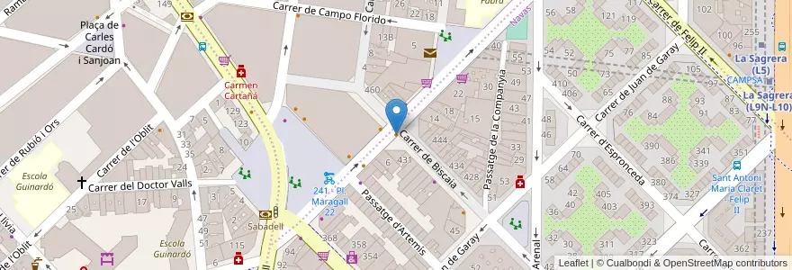 Mapa de ubicacion de Churreria en اسپانیا, Catalunya, Barcelona, Barcelonès, Barcelona.