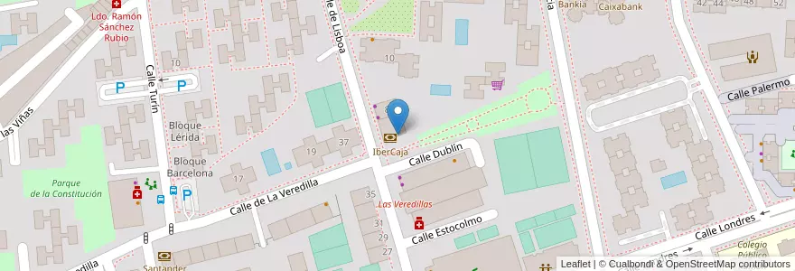 Mapa de ubicacion de Churrería Chocolatería Las Farolas de Veredillas en Испания, Мадрид, Мадрид, Área Metropolitana De Madrid Y Corredor Del Henares, Torrejón De Ardoz.