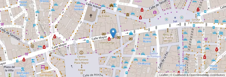 Mapa de ubicacion de Churrería Chocolatería Las Farolas en 스페인, Comunidad De Madrid, Comunidad De Madrid, Área Metropolitana De Madrid Y Corredor Del Henares, 마드리드.
