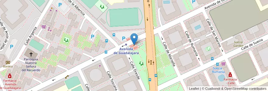 Mapa de ubicacion de Churrería Kini en 西班牙, Comunidad De Madrid, Comunidad De Madrid, Área Metropolitana De Madrid Y Corredor Del Henares, Madrid.