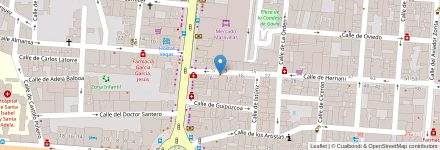 Mapa de ubicacion de Churrería La Andaluza en Spanje, Comunidad De Madrid, Comunidad De Madrid, Área Metropolitana De Madrid Y Corredor Del Henares, Madrid.