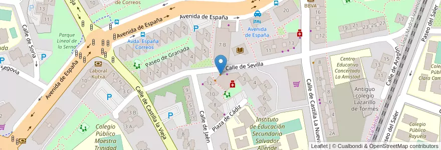Mapa de ubicacion de Churrería La Churre en Sepanyol, Comunidad De Madrid, Comunidad De Madrid, Área Metropolitana De Madrid Y Corredor Del Henares, Fuenlabrada.