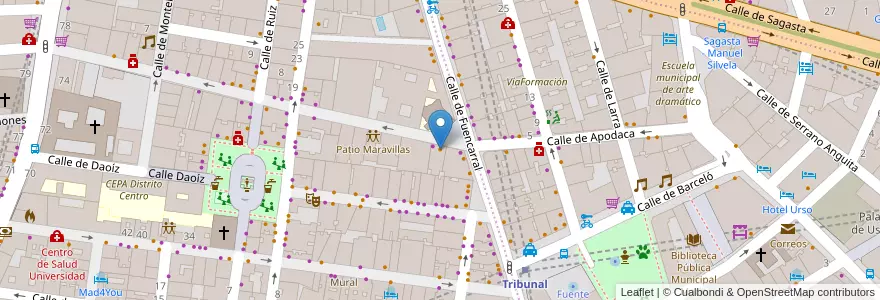 Mapa de ubicacion de Churrería La Mejor de Fuencarral en Испания, Мадрид, Мадрид, Área Metropolitana De Madrid Y Corredor Del Henares, Мадрид.