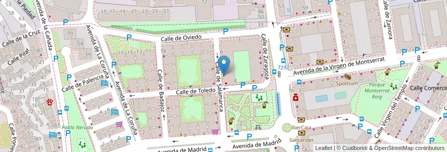 Mapa de ubicacion de Churrería Salamanca en اسپانیا, بخش خودمختار مادرید, بخش خودمختار مادرید, Área Metropolitana De Madrid Y Corredor Del Henares, San Fernando De Henares, Coslada.