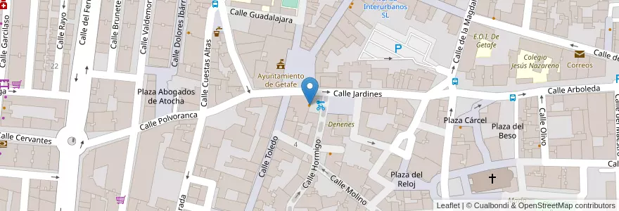 Mapa de ubicacion de Churrería San Segundo en Испания, Мадрид, Мадрид, Área Metropolitana De Madrid Y Corredor Del Henares, Getafe.