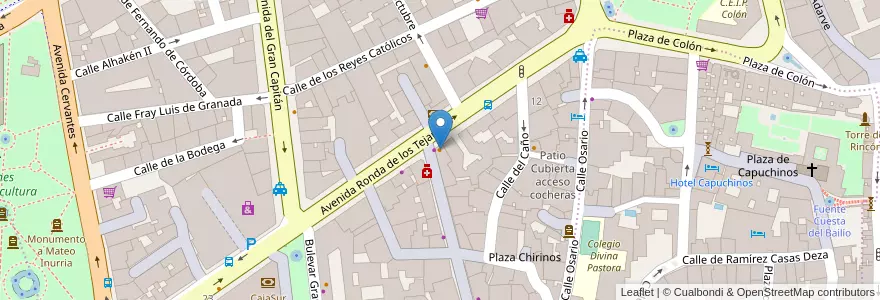 Mapa de ubicacion de Churros Bar Marta en スペイン, アンダルシア州, コルドバ, コルドバ.