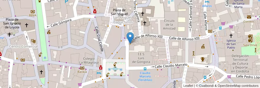 Mapa de ubicacion de Churros Don Pepe en Spain, Andalusia, Cordova, Cordova.
