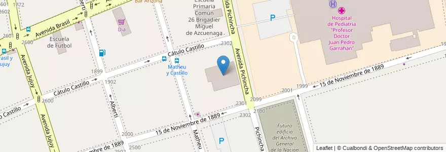 Mapa de ubicacion de CIA Papelera Sarandi S.A., Parque Patricios en アルゼンチン, Ciudad Autónoma De Buenos Aires, Comuna 4, ブエノスアイレス.