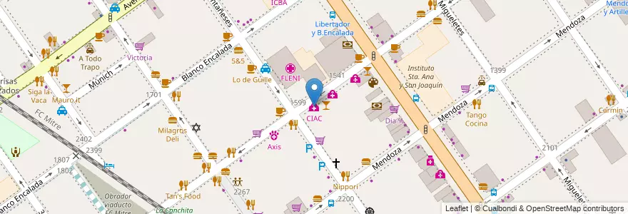 Mapa de ubicacion de CIAC, Belgrano en 阿根廷, Ciudad Autónoma De Buenos Aires, 布宜诺斯艾利斯, Comuna 13.