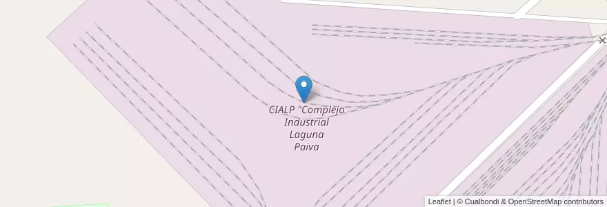 Mapa de ubicacion de CIALP "Complejo Industrial Laguna Paiva en Argentinië, Santa Fe, Departamento La Capital, Municipio De Laguna Paiva.