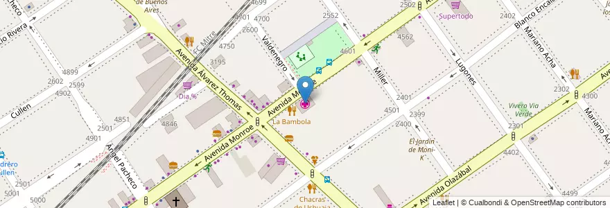 Mapa de ubicacion de CIAREC, Villa Urquiza en アルゼンチン, Ciudad Autónoma De Buenos Aires, Comuna 12, ブエノスアイレス.