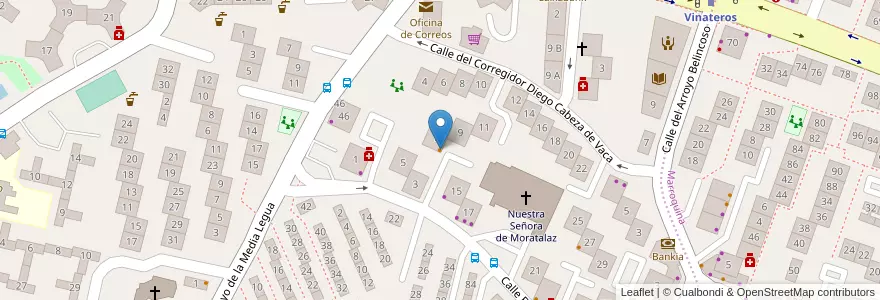 Mapa de ubicacion de Cibeles en Spanien, Autonome Gemeinschaft Madrid, Autonome Gemeinschaft Madrid, Área Metropolitana De Madrid Y Corredor Del Henares, Madrid.
