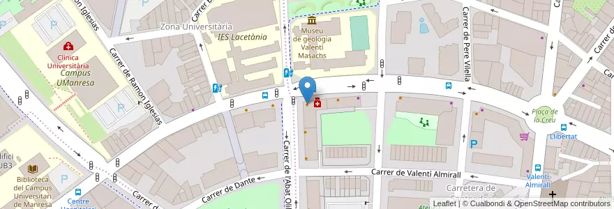 Mapa de ubicacion de Cibus en Sepanyol, Catalunya, Barcelona, Bages, Manresa.