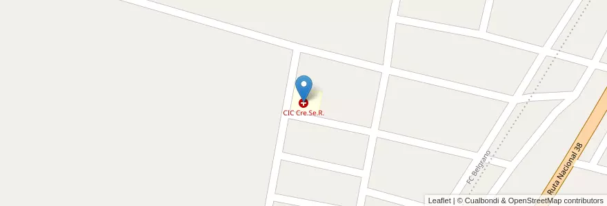Mapa de ubicacion de CIC Cre.Se.R. en الأرجنتين, Tucumán, Departamento Monteros, Municipio De León Rouges Y Santa Rosa - Los Rojo.