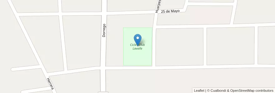 Mapa de ubicacion de Cicles Club Lavalle en アルゼンチン, チリ, メンドーサ州, Distrito Villa Tulumaya, Departamento Lavalle.